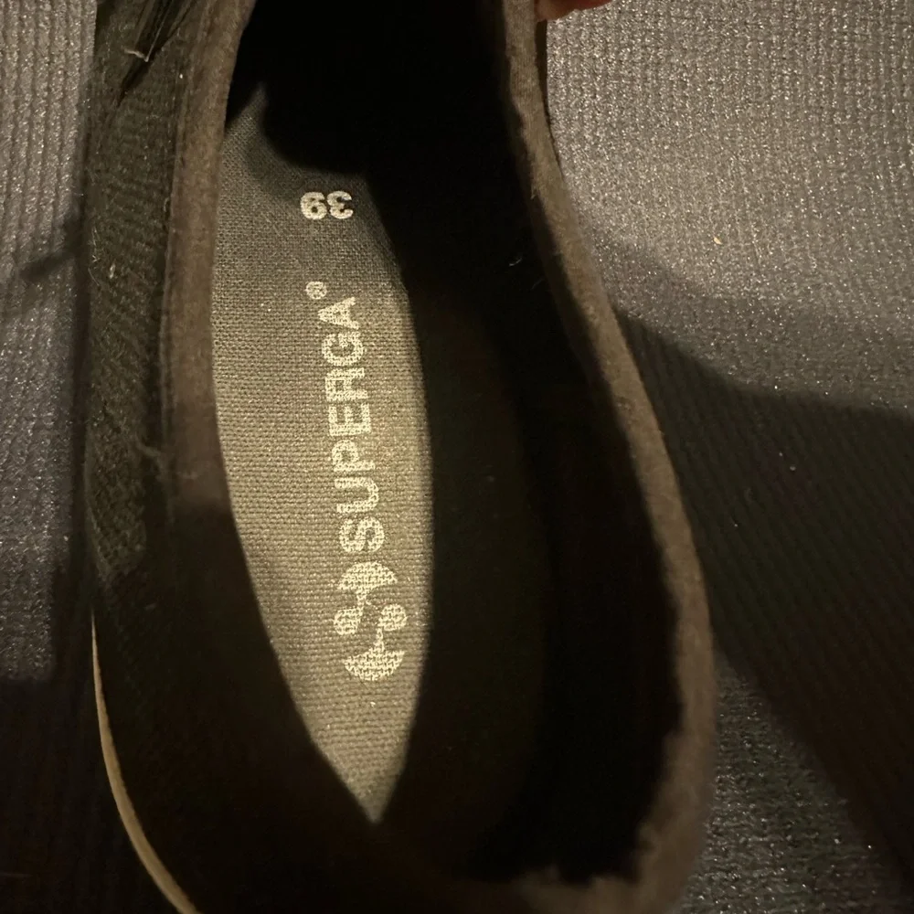 Women’s Superga 2790 Platform Sneakers Black Canvas - Picture 2 of 7